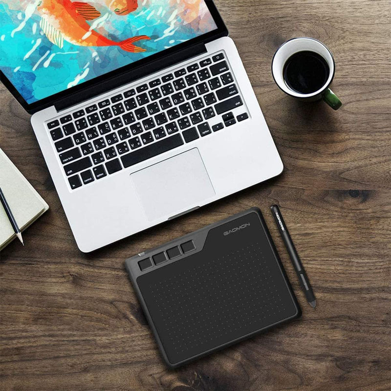 [Australia - AusPower] - GAOMON S620 6.5 x 4 Inches Graphics Tablet with 8192 Passive Pen 4 Express Keys for Digital Drawing & OSU & Online Teaching-for Mac Windows Android OS 
