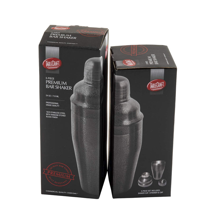 [Australia - AusPower] - Tablecraft Premium Collection 24 oz 3-Pc Cocktail Shaker, 18/8 Stainless Steel, 10” 