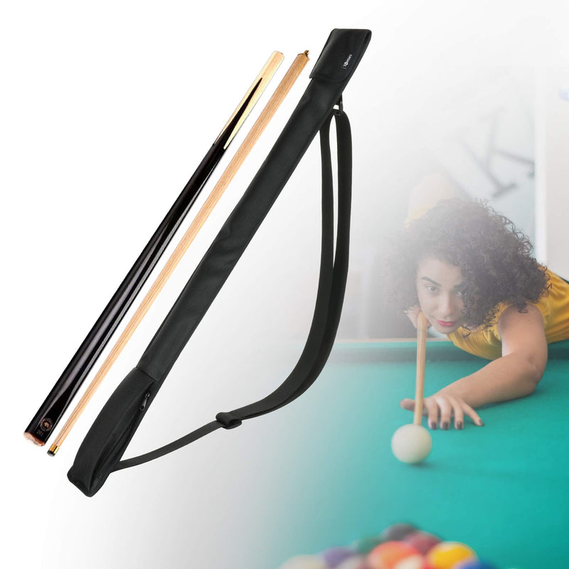 [Australia - AusPower] - Cosmos Billiard Pool Cue Stick Carrying Case Bag Snooker Cue Stick Storage Pouch Holder for 1/2 Billiard Cue Stick (Holds 1 Butt / 1 Shaft) Black Color 