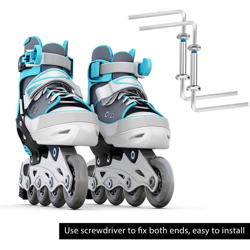[Australia - AusPower] - Hotop 20 Sets Skate Wheel Socket Screw Inline Roller Skate Screws Shaft Hex Socket Screw with 2 Pieces Installation Tool 