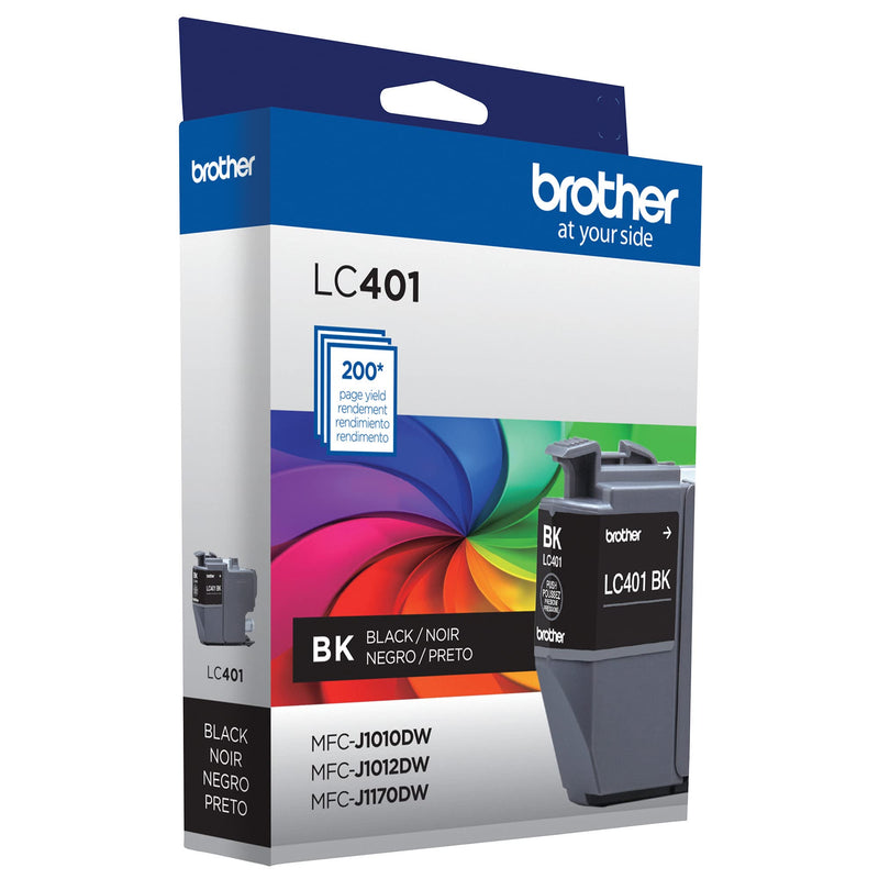 [Australia - AusPower] - Brother Genuine LC401BK Standard Yield Black Ink Cartridge 