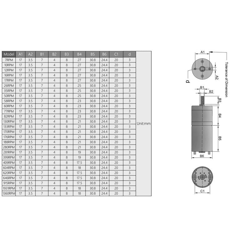 [Australia - AusPower] - Heyiarbeit DC 12V 170RPM Gear Motor High Torque Electric Micro Speed Reduction Geared Motor Eccentric Output Shaft Gearbox Motor 130RPM 