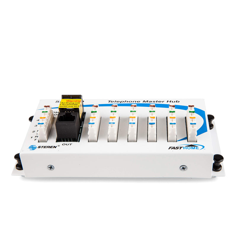 [Australia - AusPower] - 4 Gauge Distribution Block - Telephone Junction Box - Telephone Punch Down Block - CAT 5 Splitter 4 Way - CAT5 Junction Box - Distribution Block 4 Gauge - Punch Down Block - Fast Home - STEREN 550-020 