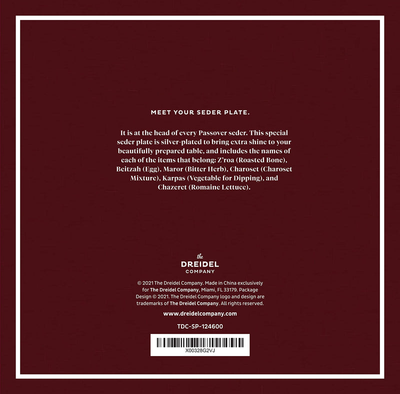 [Australia - AusPower] - Lowest priced Traditional Passover Seder Plate 12", Traditional Judaica Passover Seder Plate, Kaarah For Pesach (Single, Traditional Pewter) Single 