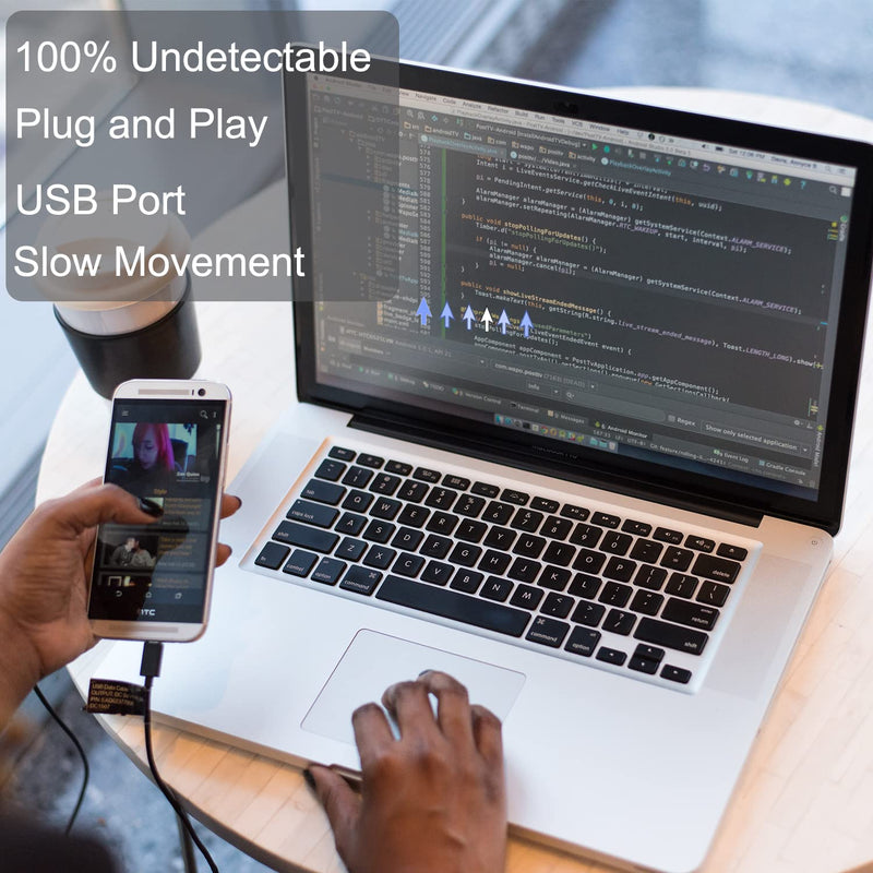 [Australia - AusPower] - Mouse Jiggler Mouse Mover Wiggler Undetectable Shaker USB Port for Computer Laptop, Keeps PC Awake, Simulate Mouse Movement to Prevent Computer Laptop Entering Sleep, No Software Plug-and-Play 
