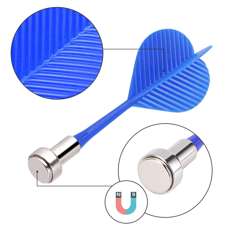 [Australia - AusPower] - Accmor 36 Pcs Magnetic Darts, Safe Plastic Darts, Magnetic Darts for Adults, Replacement Darts for Magnet Dartboard 
