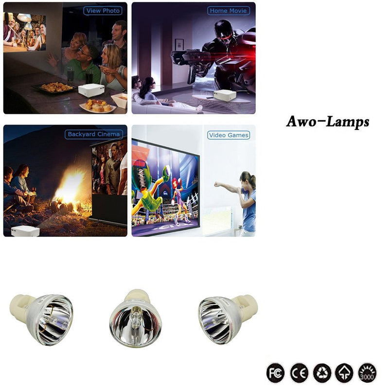 [Australia - AusPower] - AWO Original Projector Lamp Bulb RLC-049 / 5J.JED05.001 / EC.K1700.001 Fit for VIEWSONIC PJD6241,PJD6381,PJD6531W for BenQ TH683,W1090,HT1070 for ACER P1203,P1206,P1303W 