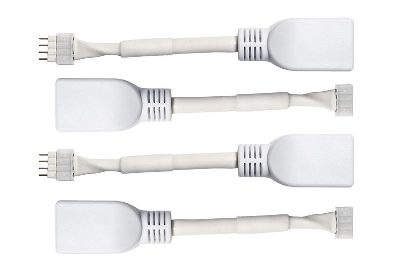 [Australia - AusPower] - Litcessory RJ45 to 4-Pin Ethernet Cable Adapter for LIFX Z Lightstrips (4 Pack - Two Pairs, White) 4 Pack - Two Pairs 