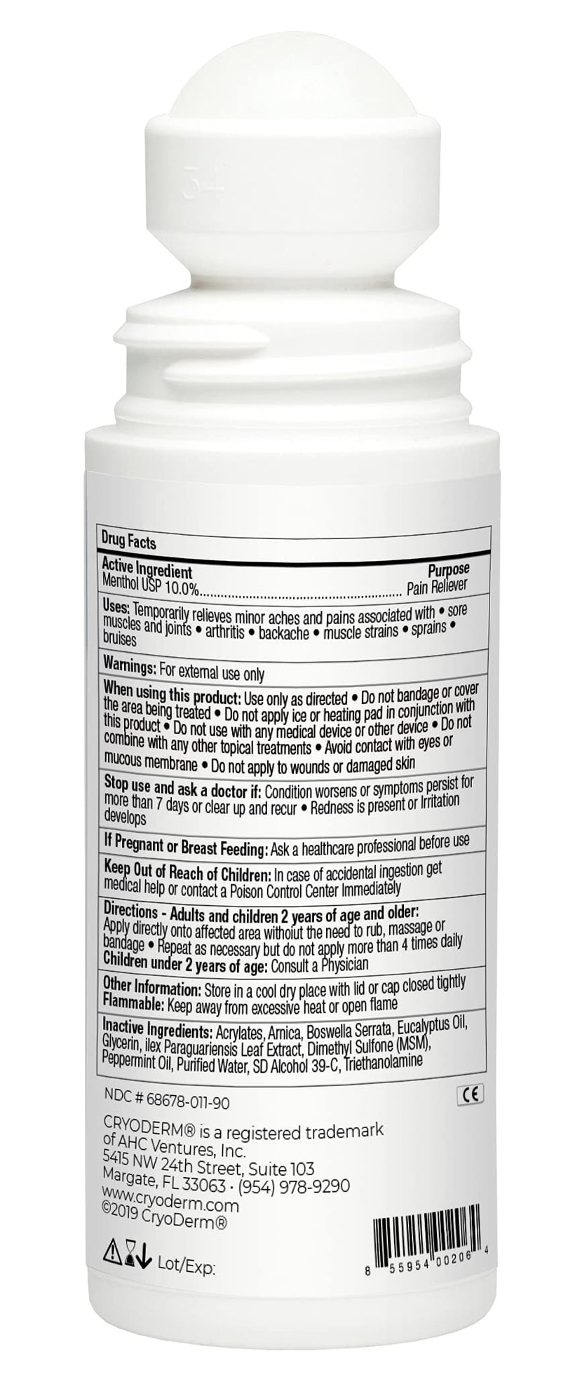 [Australia - AusPower] - Cryoderm Cold Roll-On 3oz 