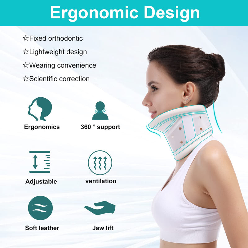 [Australia - AusPower] - TANDCF Upgrade Cervical Neck Brace Collar with Chin Support for Stiff Relief Cervical Collar Correct Neck Support Pain Bone Care Health(Upgrade Size L/XL) Upgrade Size L/XL 