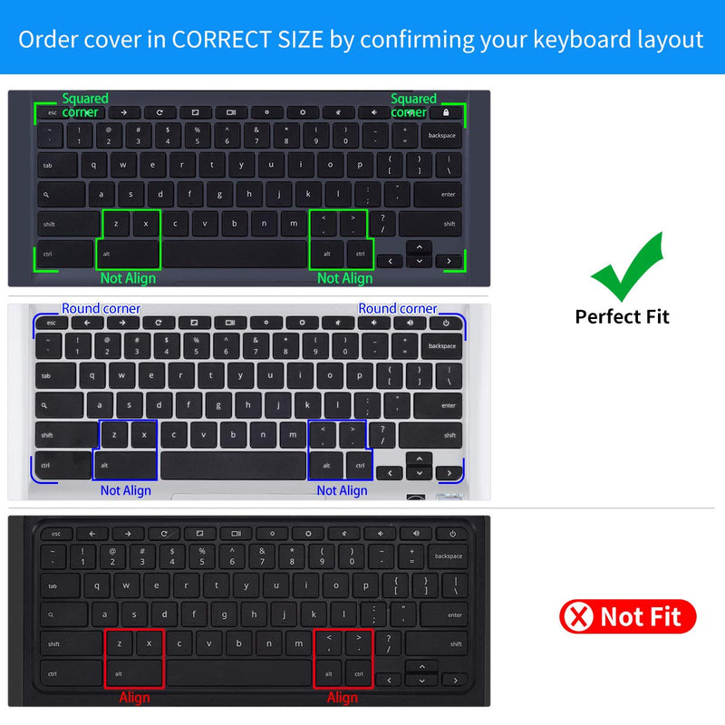 [Australia - AusPower] - Colorful Keyboard Cover for HP Chromebook X360 11.6/14 inch, HP Chromebook 11 11A-NB0013DX/G7 EE/G6 EE/G2/G3/G4/G5, HP Chromebook 14-db/ca/ak/DA 14B-CA 14a-na Series, Chromebook Skin, Rainbow 