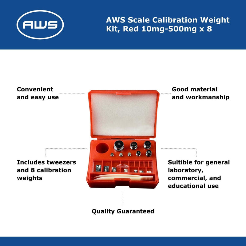 [Australia - AusPower] - American Weigh Scales Calibration Weigh Kit - Red 
