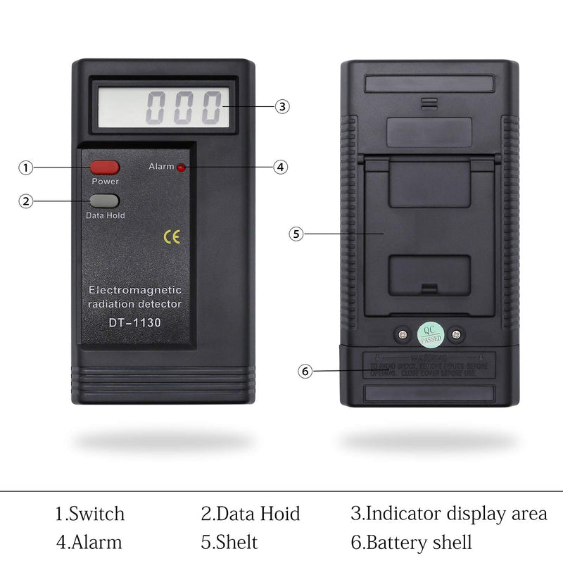 [Australia - AusPower] - InnoLife New Handheld Digital Electromagnetic Radiation Detector EMF Meter Tester Ghost Hunting Equipment 
