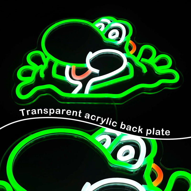 [Australia - AusPower] - Yoshi Neon Sign for Wall Decor Dimmable Anime Neon Sign Green Led Anime Neon Lights Mario Neon Signs Kids Neon Sign Anime Gamer Neon Sign for Game Room Living Room For Kids Teens Boys Gifts Yoshi 