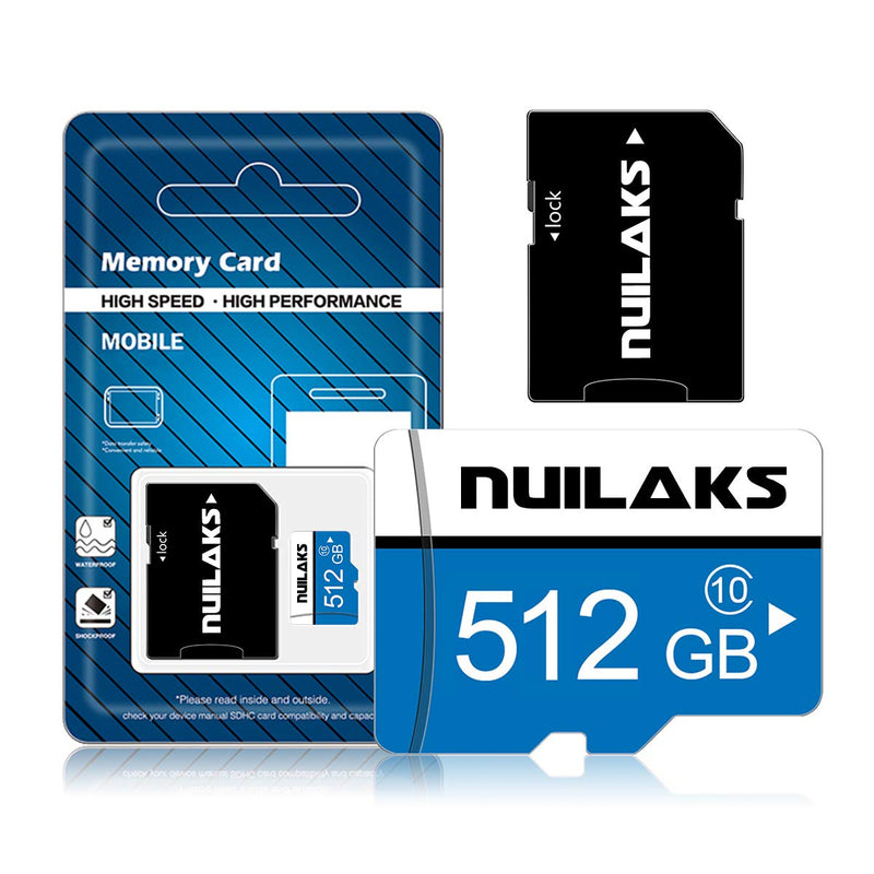 [Australia - AusPower] - 512GB Micro SD Card High Speed Class 10 with Free SD Adapter, Designed for Android Smartphones, Tablets and Other Compatible Devices 