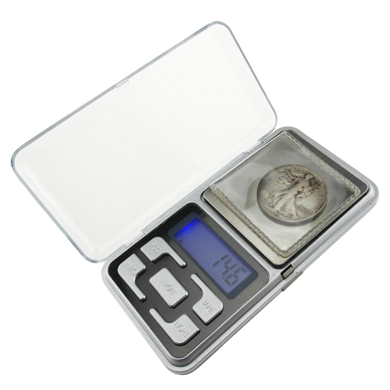 [Australia - AusPower] - High Accuracy Mini Electronic Digital Pocket Scale Jewelry Weighing Balance Portable 500g/0.1g Counting Function Blue LCD g/tl/oz/ct 