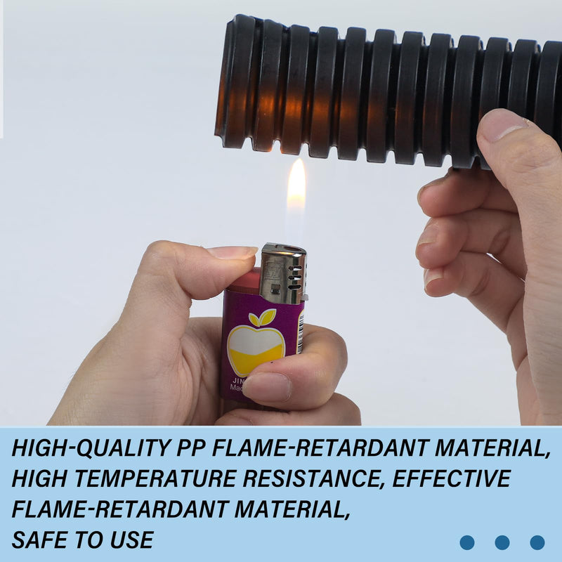 [Australia - AusPower] - Kanayu Flame Retardant Wire Loom High Temperature Cable Conduit Split Cable Sleeves Split Wire Loom Tubing Auto Wire Conduit for Industrial Electrical Wires Automotive Marine (2''-10 Ft) 2''-10 Ft 