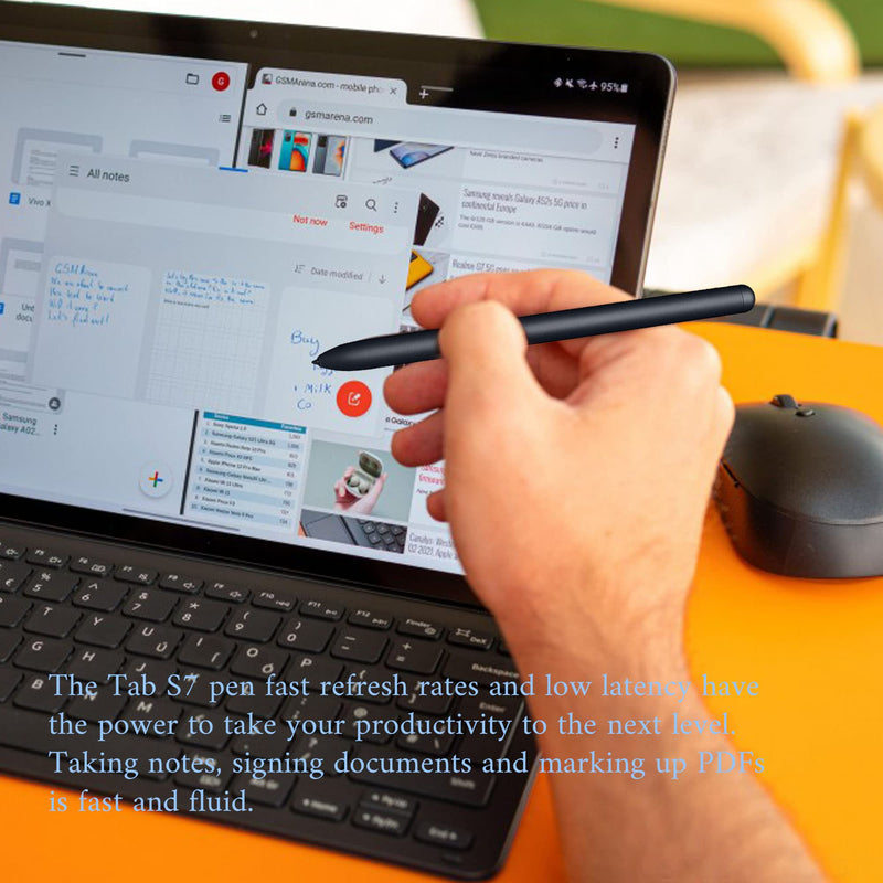 [Australia - AusPower] - Black Tab S7 / S7+ Pen Replacement Pointer Stylus Pen for Samsung Galaxy Tab S7,Tab S7+ Plus S Pen Stylus (Without Bluetooth) + Tips/Nibs 