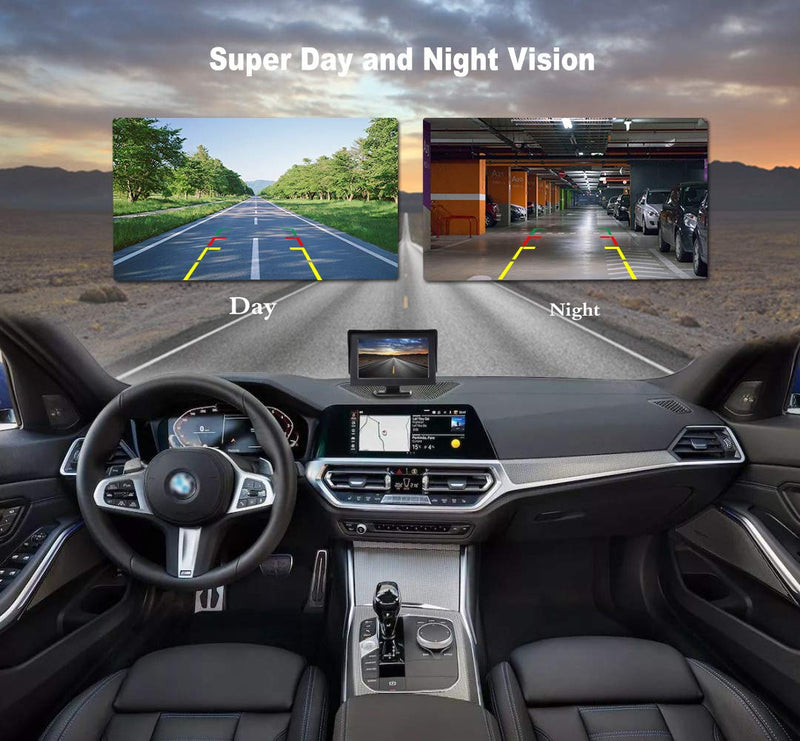[Australia - AusPower] - Backup Camera, JPP Embedded Rear View Camera, Waterproof Camera LED Night Vision Reverse Camera for Truck, Car, Travel Trailer 