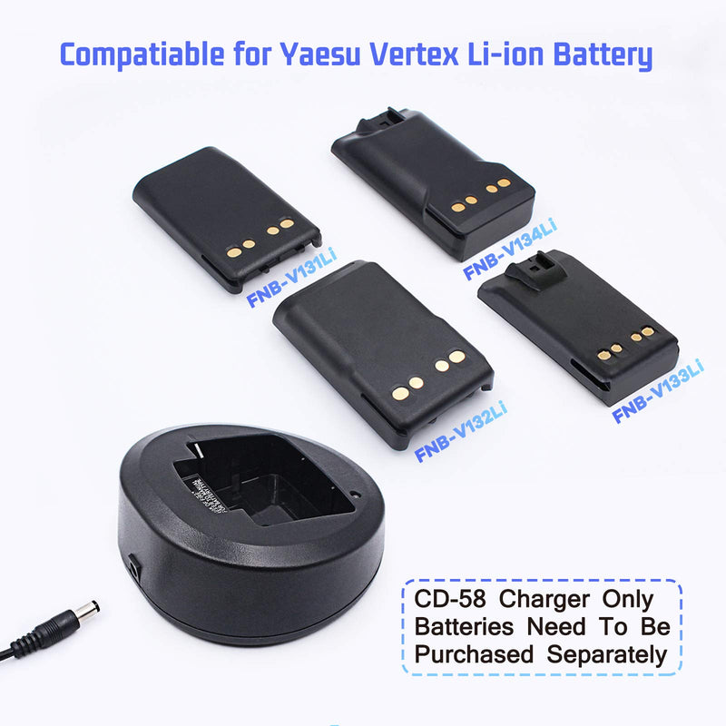 [Australia - AusPower] - CD-58 Charger for Vertex EVX531 EVX534 EVX539 VX351 VX354 VX451 FNB-V130LI V133LI 