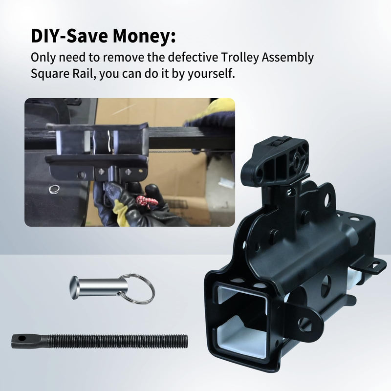 [Australia - AusPower] - Vsttar 41C5141-1 & 41C5141-2 Garage Door Opener Trolley, Compatible with LiftMaster & Chamberlain Chain Drive Garage Door Opener Rail Assemblies 