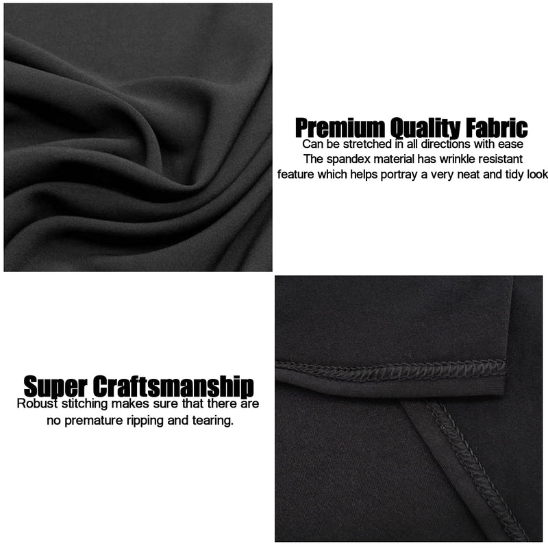 [Australia - AusPower] - SUNTQ 2 Pack 32x43 Cocktail Table Covers, Spandex Stretch Square Corners Black Table Cloth, Fitted Stretch Cocktail Tablecloths for Parties,Birthday,Vendors,Outdoor Events, Banquet,Tradeshows 2 PC| 32"Rx43"H 