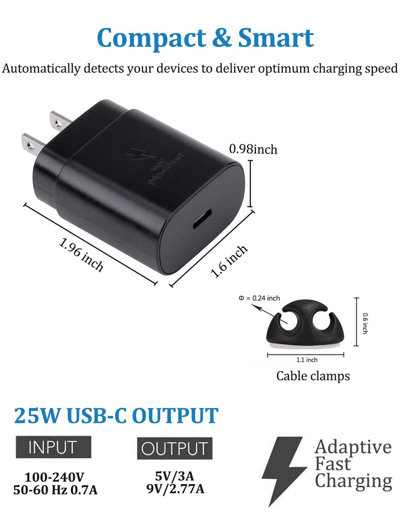 [Australia - AusPower] - USB Type C Wall Charger, 2-Pack PD 25W Super Fast Charging Power Adapter Block for Samsung Galaxy Note10 20 Plus S10 S20 5G Ultra, iPhone 12 Mini Pro Max 11 XS XR X 8 Plus, AirPods, iPad Pro, Pixel 3a 