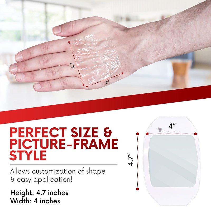 [Australia - AusPower] - Transparent Film Dressing,  4" x 4.7" Pack of 50 Waterproof Wound Bandage Adhesive Patches, Post Surgical Shower or IV Shield, Tattoo Aftercare Bandage by Healqu 4x4.7 Inch (Pack of 50) 