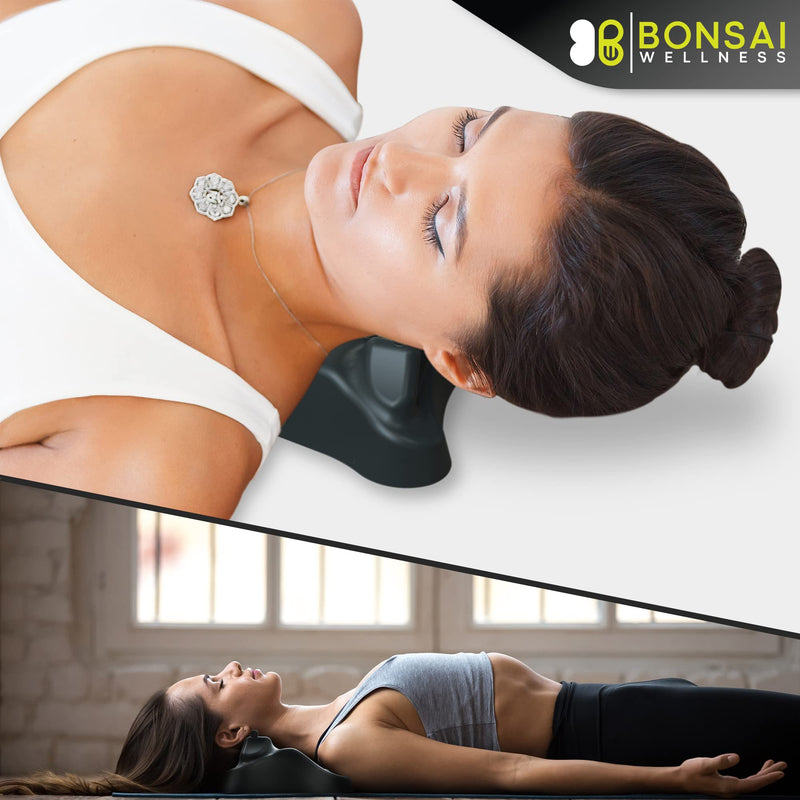[Australia - AusPower] - Cervical Traction Pillow - Occipital Release Tool - 5 in 1 Orthotic Device for Neck Head Lumbar Thoracic Calf and Foot Pain Self Trigger Point Massager and Posture Corrector with Acupressure Medium Lilac 