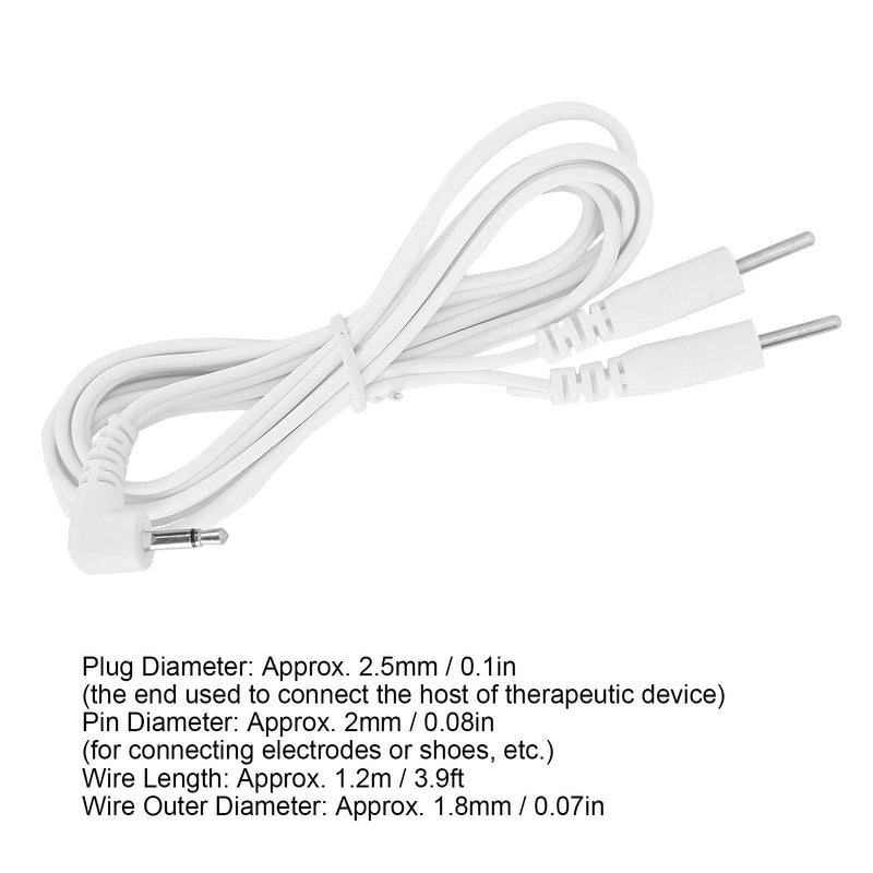 [Australia - AusPower] - Electrode Lead Wire Electrode Lead Cabl 10pcs Bag DC 2.5mm 1.2m 2‑in‑1 Pin Type Electrode Lead Wires Cable for TENS Unit Physiotherapy Machine 
