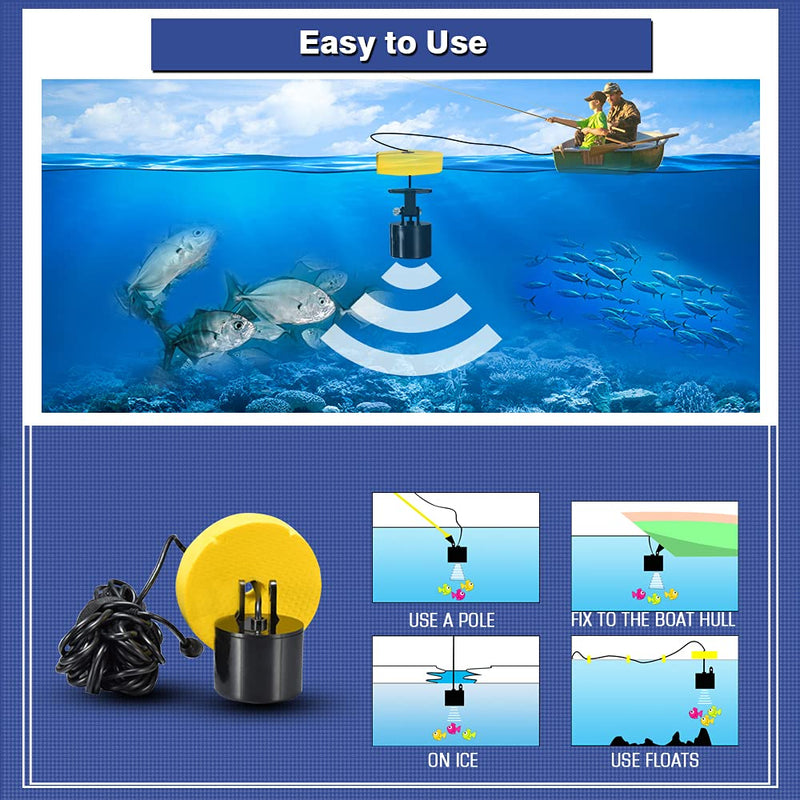 [Australia - AusPower] - LUCKY Kayak Portable Fish Depth Finder Water Handheld Fish Finder Sonar Castable Kayak Boat Fishfinder Transducer Fishing LCD Display FFC1108 
