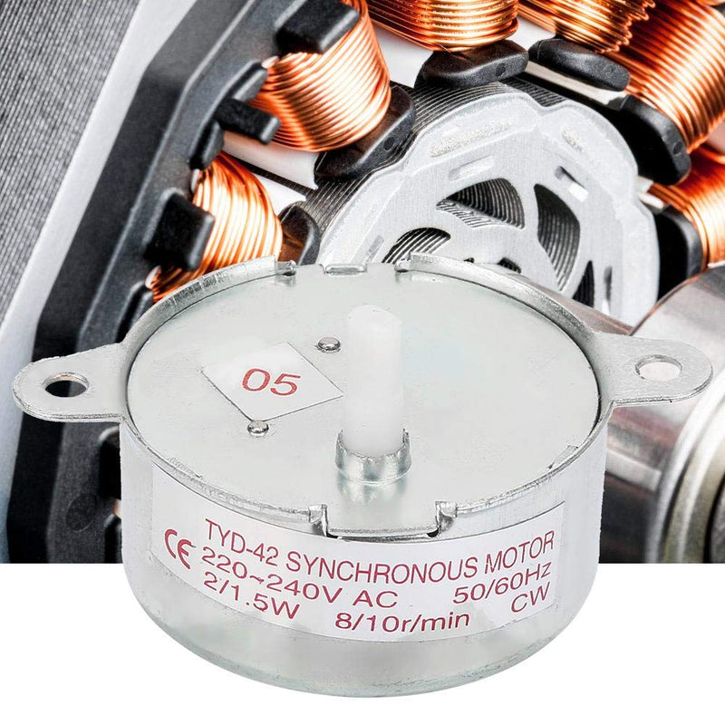 [Australia - AusPower] - Synchronous Motor, AC 220V 20mA 2W 1.6NM TYD-42 High Torque Permanent Magnet Synchronous Motor Industrial Control Motor (8/10rpm) 