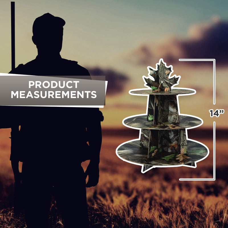 [Australia - AusPower] - Havercamp Next Camo Party Cupcake Stand | 1 Count | Great for Hunter Themed Party, Camouflage Motif, Birthday Event, Graduation Party, Father's Day Celebration 