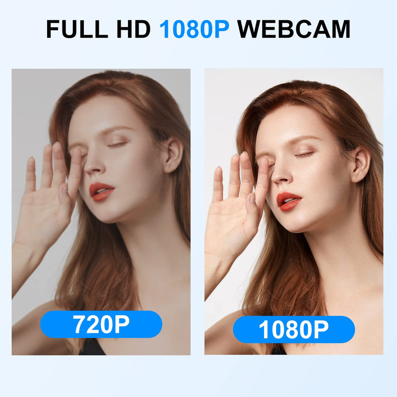 [Australia - AusPower] - Paobas 1080P Webcam with Microphone, C920 Web Camera, Webcam with Privacy Cover, 90°View Computer Camera, Plug&Play USB Webcam for Calls/Conference, Zoom/Skype/YouTube, Laptop/Desktop 