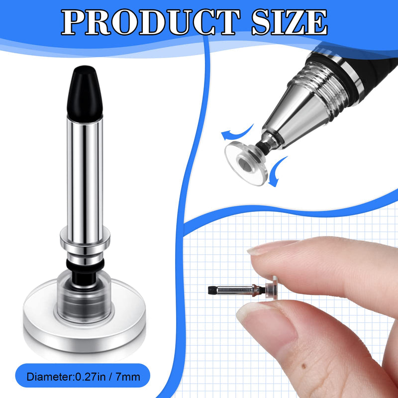 [Australia - AusPower] - 36 Pieces High Precision Replaceable Stylus Pen Disc Tip Universal Stylus Tips Round Shape Stylist Replacement Tips Replacement Tips for Stylus Pens for Daily Using Supplies 
