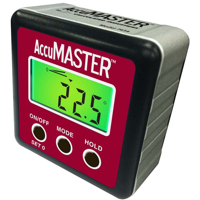 [Australia - AusPower] - Calculated Industries 7434 AccuMASTER 2-in 1 Magnetic Digital Level and Angle Finder / Inclinometer / Bevel Gauge, Latest MEMs Technology, Certified IP54 Dust and Water Resistant Digital Angle Finder 