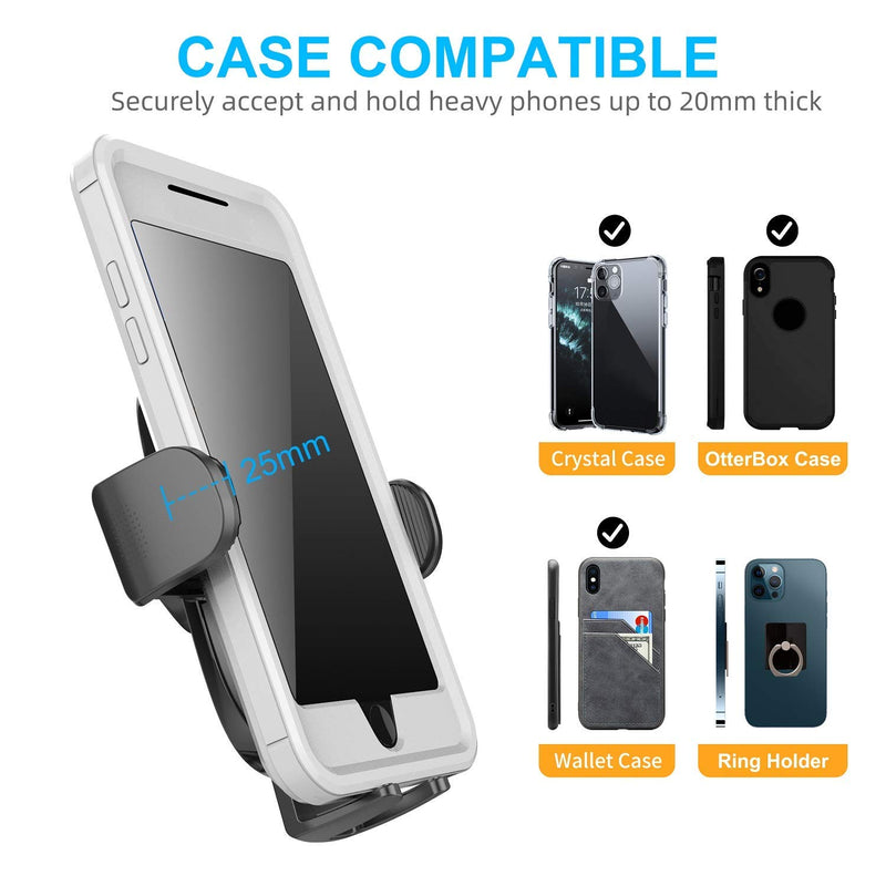 [Australia - AusPower] - Suction Cup Car Phone Holder Mount, Dashboard/Windshield/Window Phone Holder for Car with Ultra Sticky Gel Pad, Compatible with iPhone, Samsung, 4-6.8 Inch Cellphone, Thick Case & Big Phone Friendly 