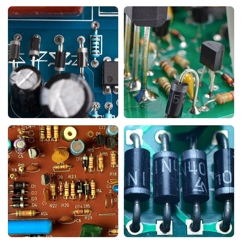 [Australia - AusPower] - HTAIH 14 Values 350 Pcs Diodes Assortment Kit, Rectifier Schottky Fast Recovery Switching (1N4001 1N4004 1N4007 1N5404 1N5406 1N5408 RL207 1N5817 1N5819 1N5822 UF4007 FR107 FR207 1N4148)Electronic kit 
