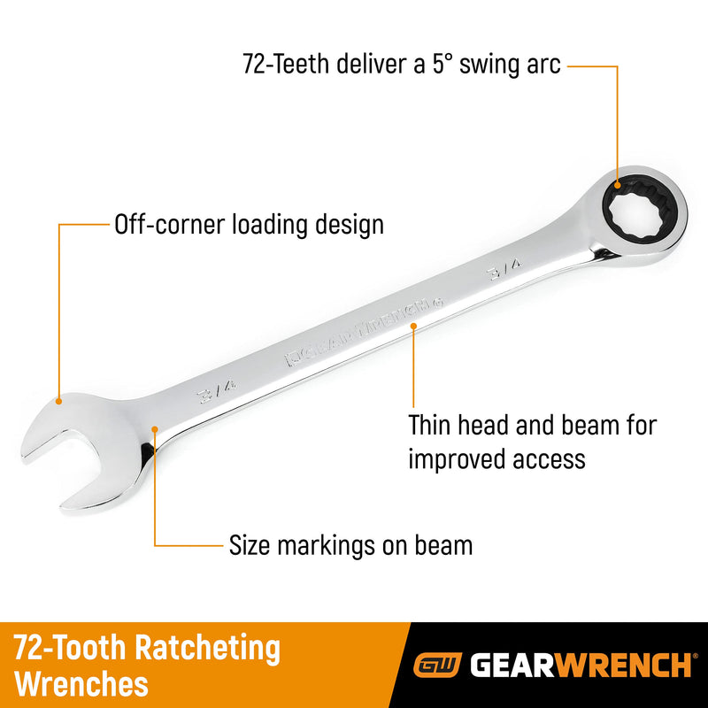 [Australia - AusPower] - GEARWRENCH 12 Pt. Ratcheting Combination Wrench, 1" - 9032 1" 