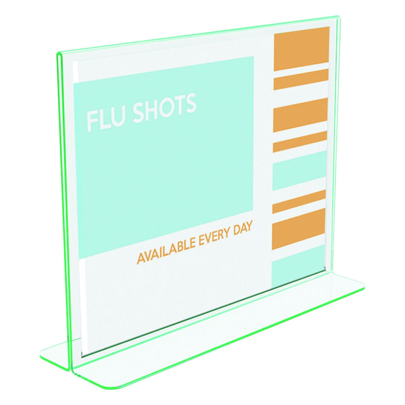 [Australia - AusPower] - deflecto 5991890 Superior Image Premium Green Edge Sign Holder, Acrylic, 11 x 8 1/2 Insert, Clear 