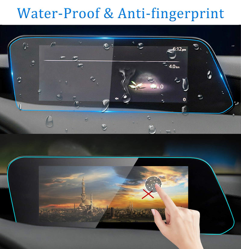 [Australia - AusPower] - Yumzeco Console Navigation Screen Protector Compatible with Mazda MAZDA3 2019-2021/Mazda CX-30 2020-2021, HD Clear Tempered Glass Screen Protector Replacement Anti-Scratch 