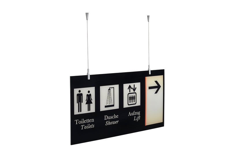 [Australia - AusPower] - TOPNIKE Ceiling Sign Hanger, Aluminum, Display for Large Picture/Billboard/Sign Board/Frame, 2 Pack, Silver 