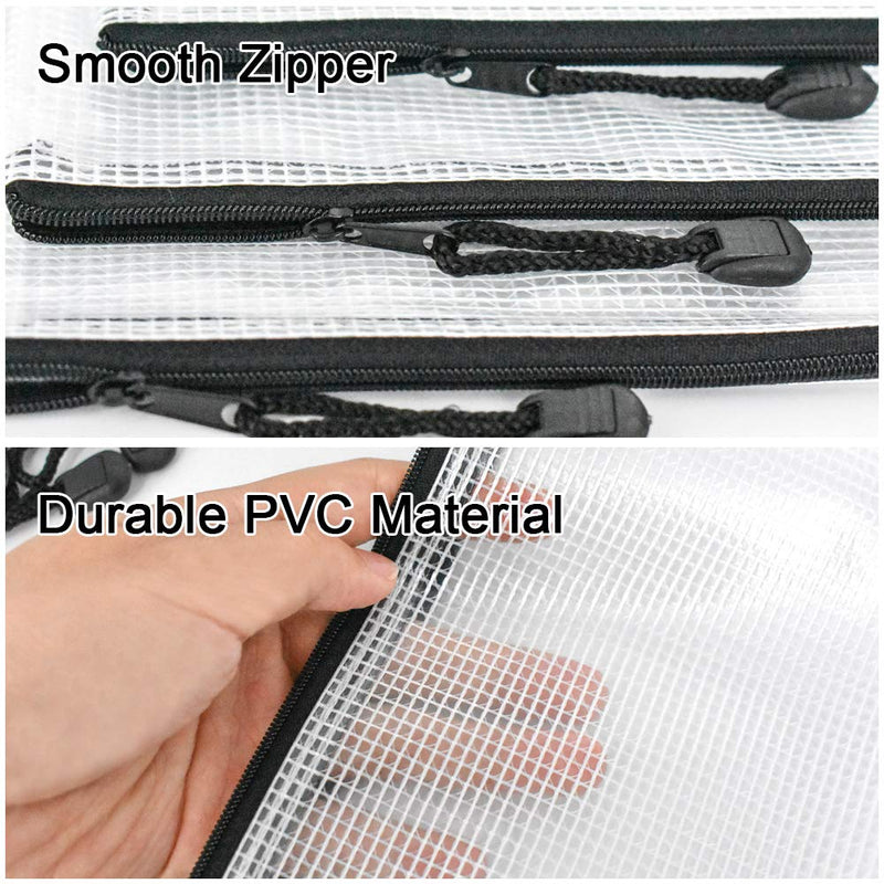[Australia - AusPower] - Umriox Clear Pencil Pouch, 9.2 x 4.7 in (Black, 36 Packs), Pencil Bags with Zipper Bulk, Mesh Zipper Pouch for Bill School Stationary Cosmetics Travel Storage 36PCS - Black 