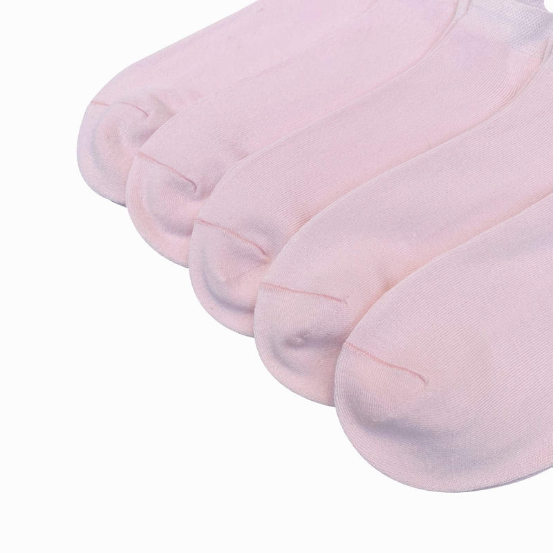 [Australia - AusPower] - Women Solid Color Ankle Socks Bamboo Pastel Thin Sock Odor Resistant Low Cut Gift Girl Sock 5 Pairs Pink Large 