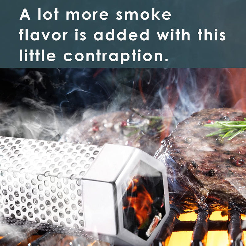 [Australia - AusPower] - Smoke Tube - 12'' Smoke Tube for Pellet Grill 5 Hours of Billowing Smoke, Stainless Steel Pellet Smoker Tube for All Grill or Smoker, Hot or Cold Smoking 