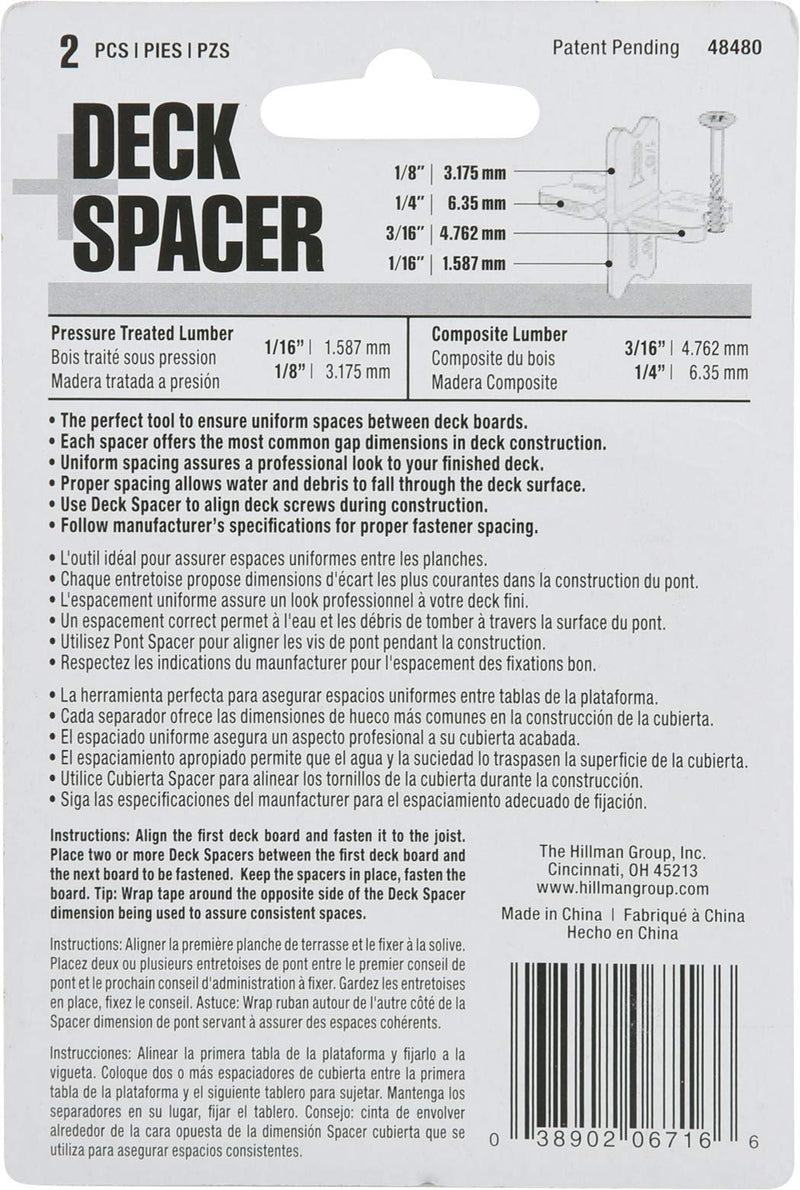 [Australia - AusPower] - Hillman 48480 Deck Spacer Tool 2 Pack, Green 