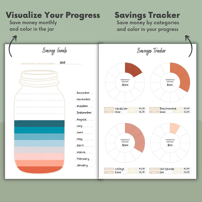 [Australia - AusPower] - Budget Planner Financial Planner –12-Month Goal Setting Budgeting Planner– Expense & Income Tracker, Bill & Receipt Organizer, Debt Payoff Planner – Budget Book Expense Tracker Notebook Budget Planner 
