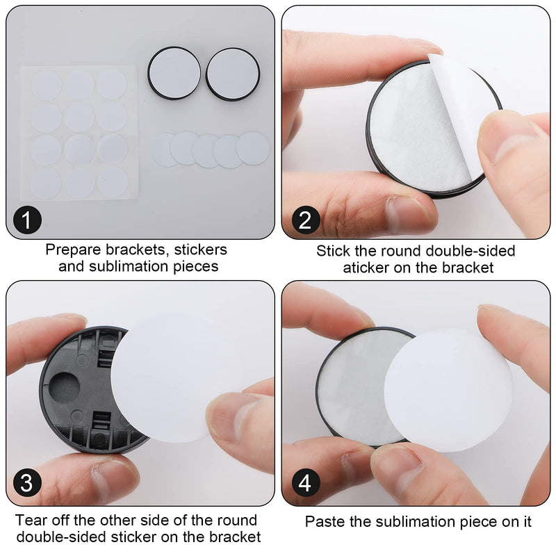[Australia - AusPower] - Hotop 1.5 Inch Sublimation Blank Aluminum Stickers for Collapsible Phone Holders, Round Sublimation Aluminum Sheets Aluminum Board Heat Transfer for Custom Personalized Sublimation Photo 50 Pieces 