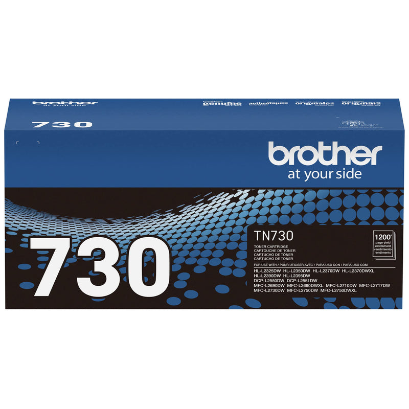 [Australia - AusPower] - Brother Genuine Standard Yield Toner Cartridge, TN730, Replacement Black Toner, Page Yield Up To 1,200 Pages, Amazon Dash Replenishment Cartridge,1 Pack 1 Pack 
