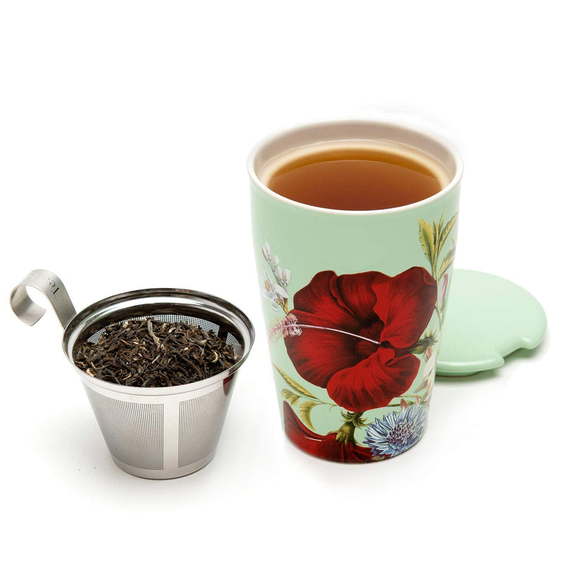 [Australia - AusPower] - Tea Forté Kati Cup Fleur | Mug Removable Stainless Steel Infuser Cup | Quality Porcelain | 350 ml 